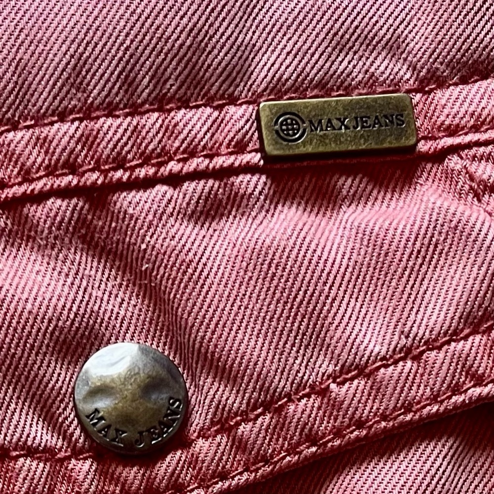 Max Jeans Military Utility Vest Drawstring 4 Front Pockets Dusty Rose Size Small - Picture 14 of 16